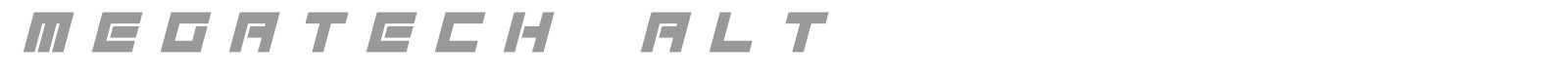 Megatech font preview